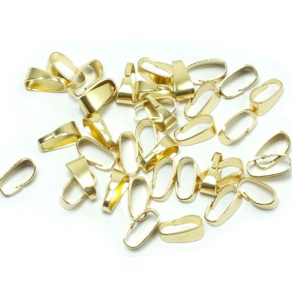 Pendand Bail, approx. 7 x 2.5 x 3.5 mm, Stainless Steel 304