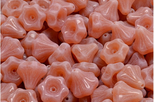 フラワーベルビーズ、オパールピンク（71010）、ガラス、チェコ共和国