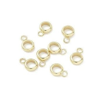 Pendant Connectors Bail Clasps with Eye, 6 x 3 mm, Stainless Steel 304