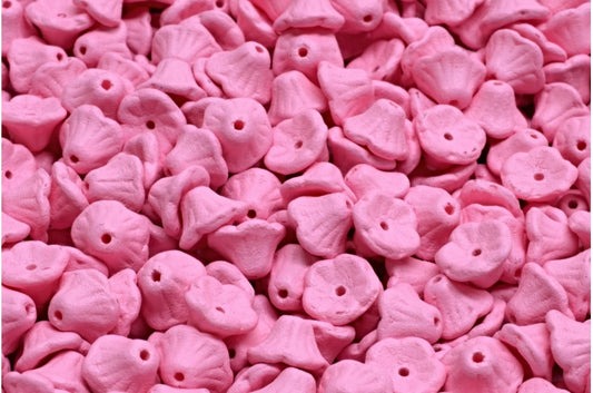 ベルフラワーカップビーズ、ホワイト 22M10 (02010-22M10)、ガラス、チェコ共和国