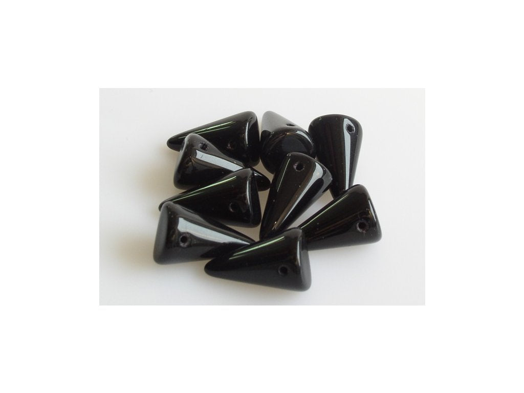 OUTLET 10 grams Spike Beads, Black (23980), Glass, Czech Republic