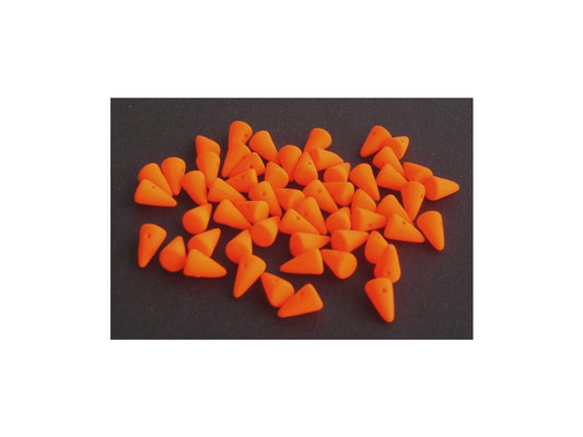OUTLET 10 grams Spike Beads, 5 x 8 mm, Chalk White Orange (03000-25122), Glass, Czech Republic