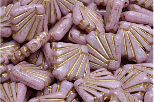 ディアファンビーズ、ホワイトゴールドライン、ライトフクシアピンク（02010-54302-34306）、ガラス、チェコ共和国