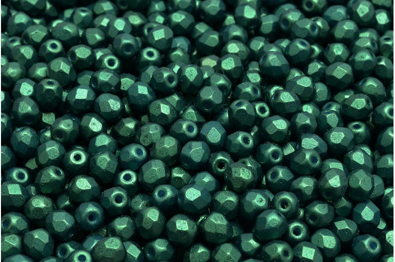 OUTLET 10 克压制珠，粉笔白绿色祖母绿（03000-24105），玻璃，捷克共和国