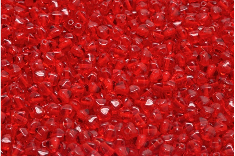 OUTLET 10 grams Bicone Beads, 4 x 4 mm, Ruby Red (90080), Glass, Czech Republic