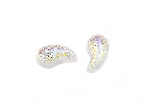 Zoliduo 双孔珠，水晶蚀刻 Ab (00030-LEPT-28701)，玻璃，捷克共和国