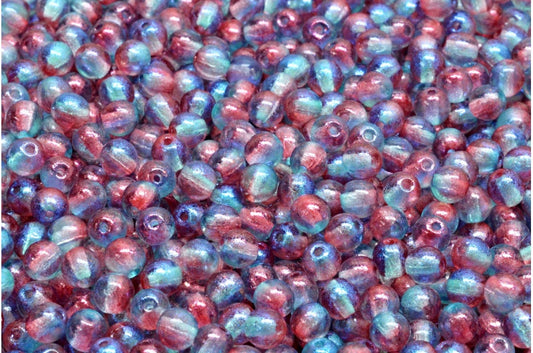 Round Druck Beads, Crystal 48813 (00030-48813), Glass, Czech Republic