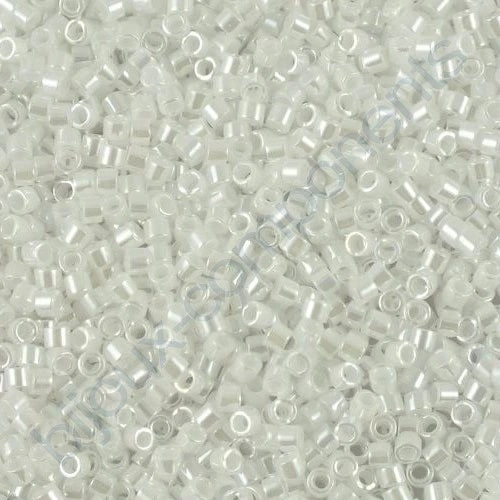 Miyuki Delica Glass Seed Beads, Opal White (#0200), Glass, Japan