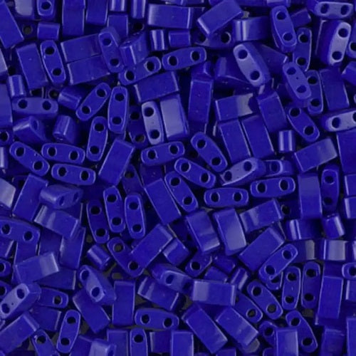 Miyuki Tila / Half Tila / Quater Tila 2-hole Beads, Opaque Cobalt (#0414), Glass, Japan