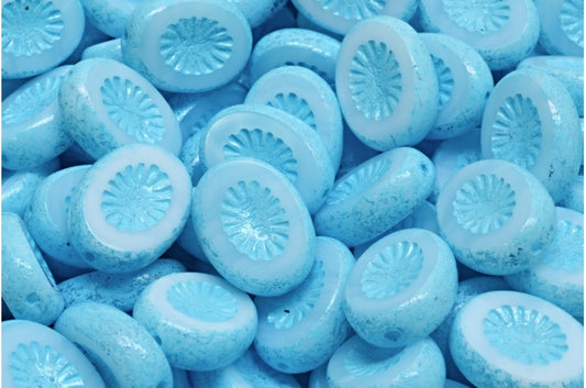 テーブルカットキウイビーズ、ホワイト 4308 (02010-04308)、ガラス、チェコ共和国