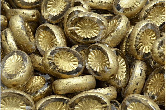 桌切猕猴桃珠，水晶脏金（00030-04302），玻璃，捷克共和国