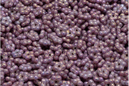 忘れな草ビーズ、ホワイトベガアイリス（02010-15781）、ガラス、チェコ共和国