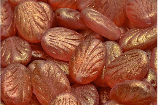 Oval With Lines, Crystal Matte 542012 (00030-84100-542012), Glass, Czech Republic