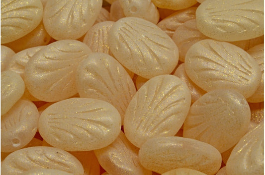 椭圆形带纹，水晶哑光橙色（00030-84100-542014），玻璃，捷克共和国