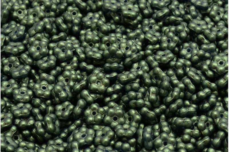 Forget Me Not Beads, White 24103 (02010-24103), Glass, Czech Republic