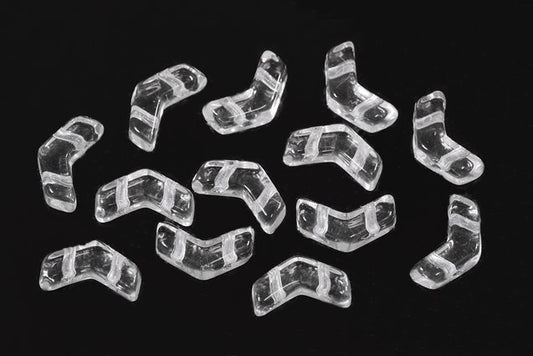 矢印2穴ビーズ、クリスタル（00030）、ガラス、チェコ共和国