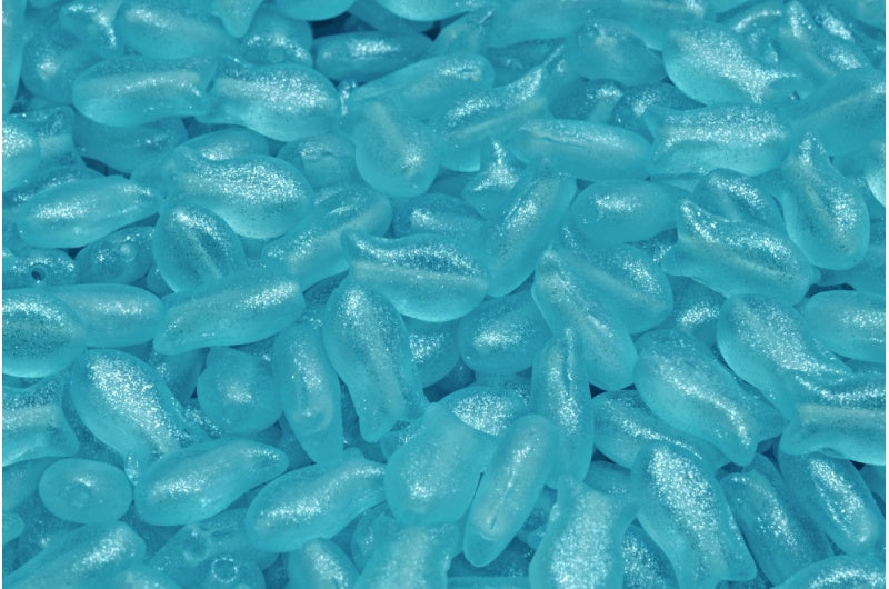 Simple Fish Beads, Crystal Blue (00030-542001), Glass, Czech Republic
