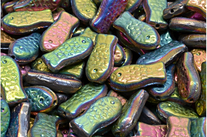 ミディアムフィッシュビーズ、クリスタル 28103 (00030-28103)、ガラス、チェコ共和国