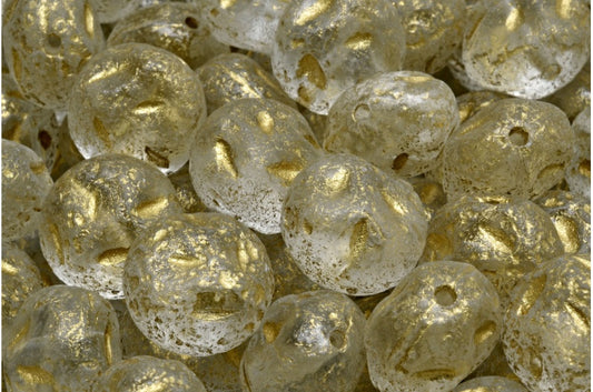 Monon Stone Beads, Crystal Etched Gold Lined (00030-etch-54302), Glass, Czech Republic