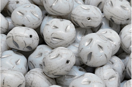 Monon Stone Beads, White Silver Lined (02010-54301), Glass, Czech Republic