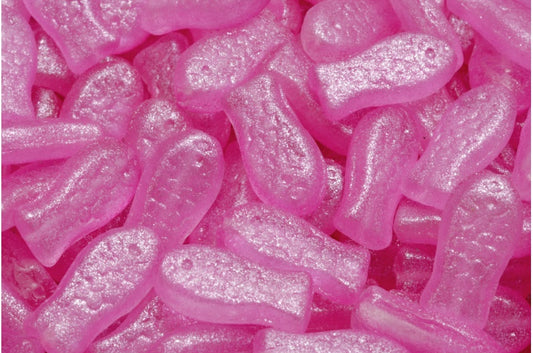 ミディアムフィッシュビーズ、クリスタルピンク（00030-542002）、ガラス、チェコ共和国