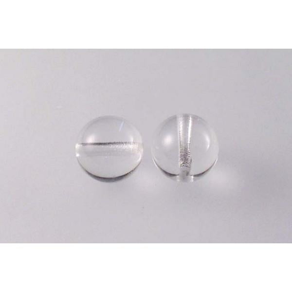 ラウンドドラックビーズ、クリスタル（00030）、ガラス、チェコ共和国