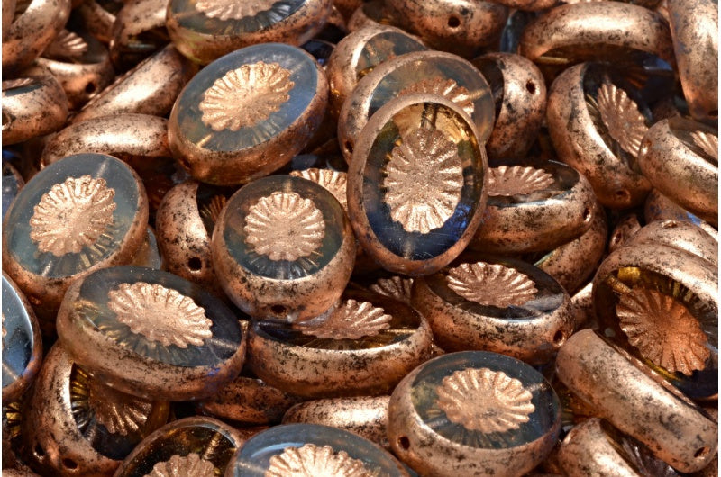 Table Cut Kiwi Beads, Tt004 4318 (TT004-04318), Glass, Czech Republic