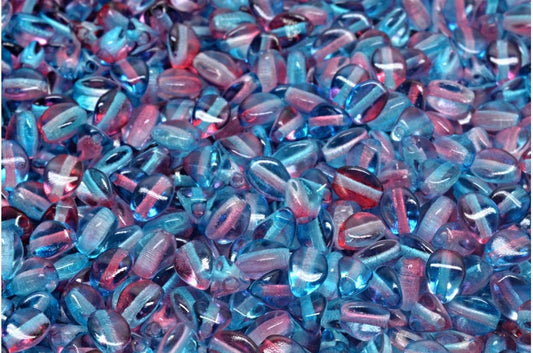 Pinch Beads, Crystal Blue-Red Transparent Dyed (00030-48013), Glass, Czech Republic