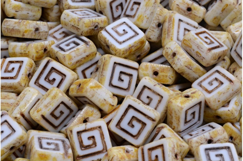 奥特莱斯 10克 凯尔特方珠，白色石灰华铜衬里 (02010-86800-54318)，玻璃，捷克共和国