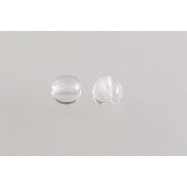 ラウンドドラックビーズ、クリスタル（00030）、ガラス、チェコ共和国