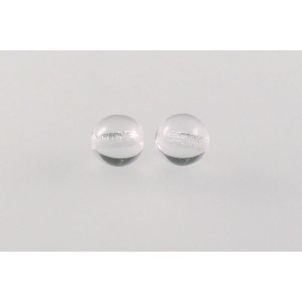 ラウンドドラックビーズ、クリスタル（00030）、ガラス、チェコ共和国