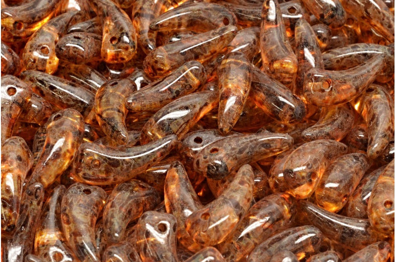 歯ビーズ、クリスタルトラバーチンライトピンク（00030-86800-34304）、ガラス、チェコ共和国