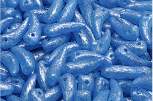 牙珠，水晶 84308 银溅 (00030-84308-86700)，玻璃，捷克共和国