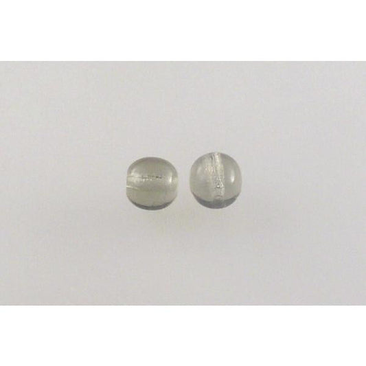 OUTLET 10 grams Round Druck Beads, 6 x 6 mm, Gray (40010), Glass, Czech Republic