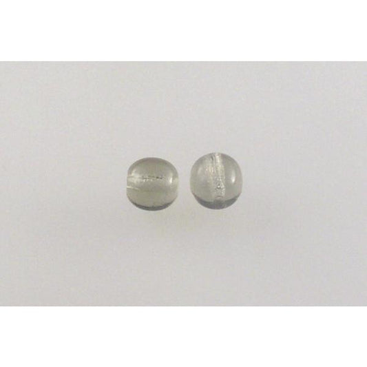 OUTLET 150g Round Pressed Druck Beads, Transparent Green (50200), Glass, Czech Republic