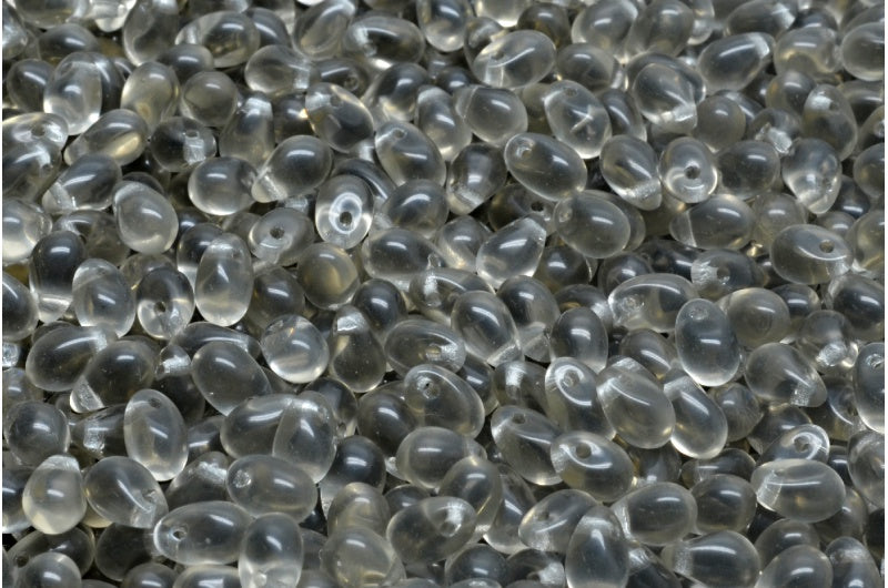 Drop Beads, Gray (40010), Glass, Czech Republic