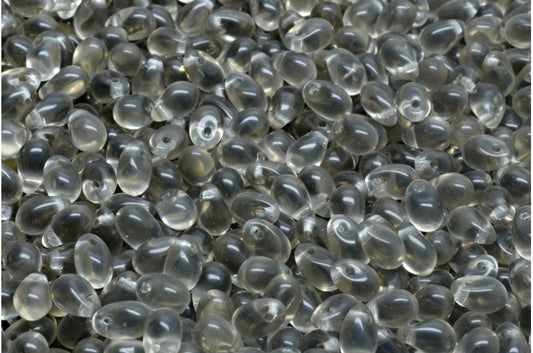 Drop Beads, Gray (40010), Glass, Czech Republic