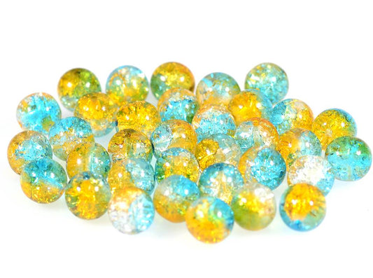 Round Druck Beads, Crystal 85606 (00030-85606), Glass, Czech Republic