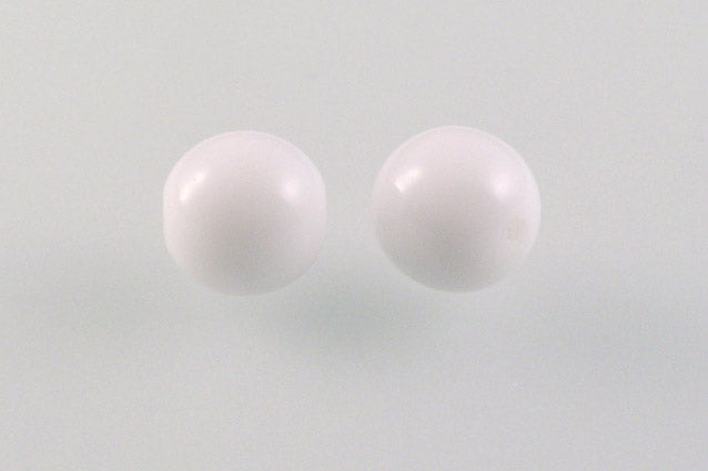 Round Druck Beads, Chalk White (03000), Glass, Czech Republic