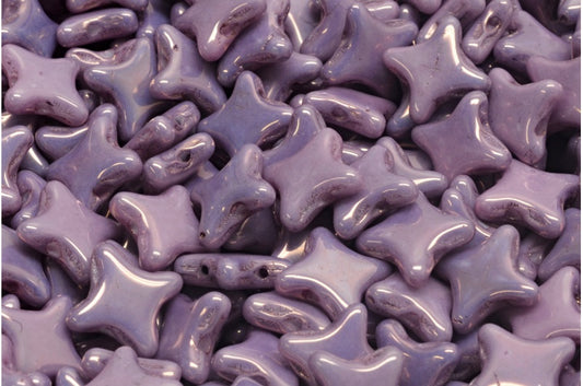 2穴フラットスタービーズ、ホワイトブロンズ（02010-14415）、ガラス、チェコ共和国