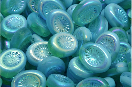 Kiwi Beads, 56660 Ab Full (2X Side) (56660-28703), Glass, Czech Republic