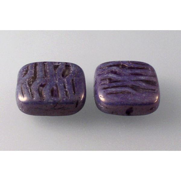 Fancy Beads, Chalk White Purple (03000-15726), Glass, Czech Republic