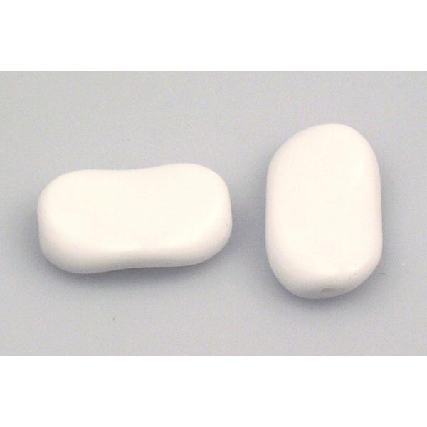 プレス成形ガラスビーズ、チョークホワイト（03000）、ガラス、チェコ共和国