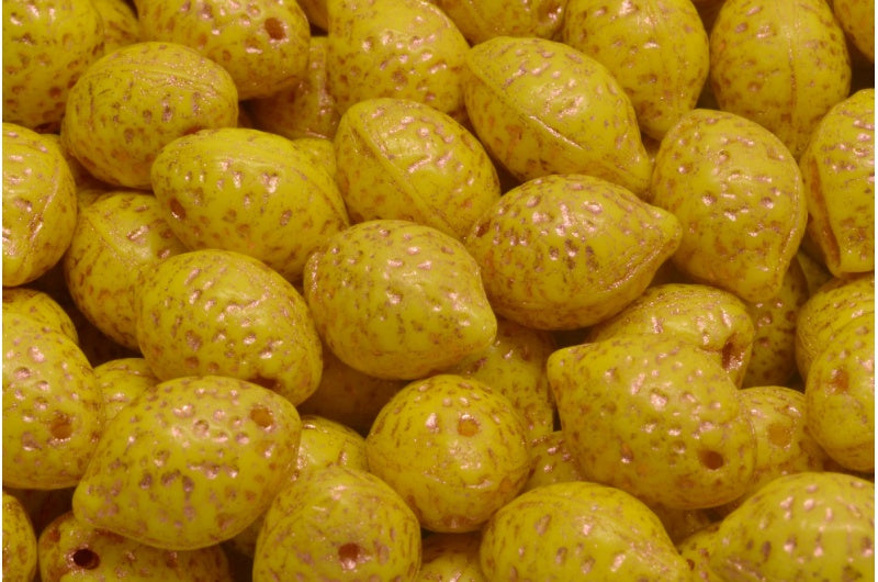 柠檬珠，黄铜内衬（83120-54307），玻璃，捷克共和国