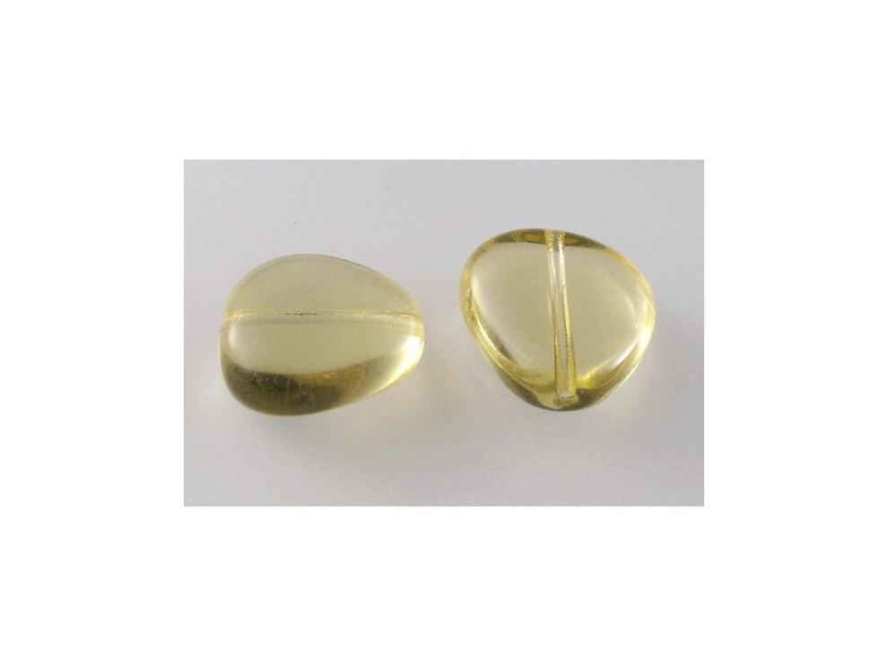 OUTLET 10 grams Stone-Like Beads, 18 x 17 mm, Topaz Yellow Transparent (10000), Glass, Czech Republic