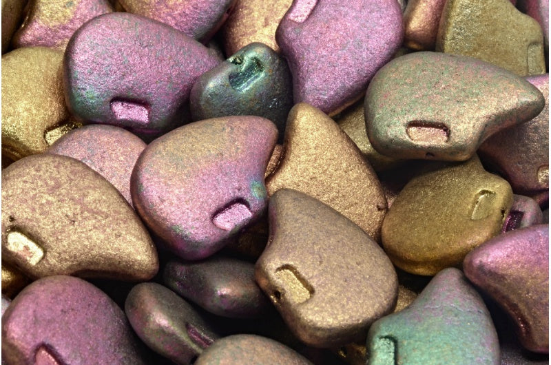 Polar Bear, Crystal Violet Rainbow Metallic Iris (00030-01640), Glass, Czech Republic