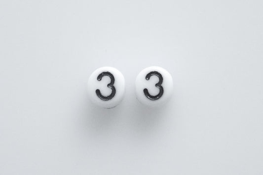 レタービーズ、チョークホワイト 46449 3 (03000-46449-3)、ガラス、チェコ共和国