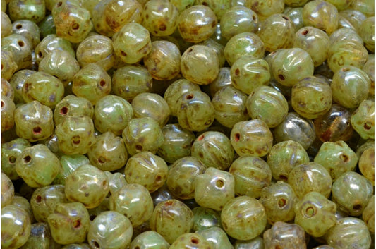 瓜形珠子，R0613 毕加索 (R0613-43400)，玻璃，捷克共和国