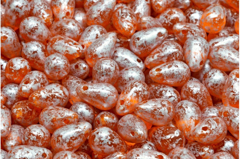 Drop Beads, 90000 Silver Splash (90000-94400), Glass, Czech Republic