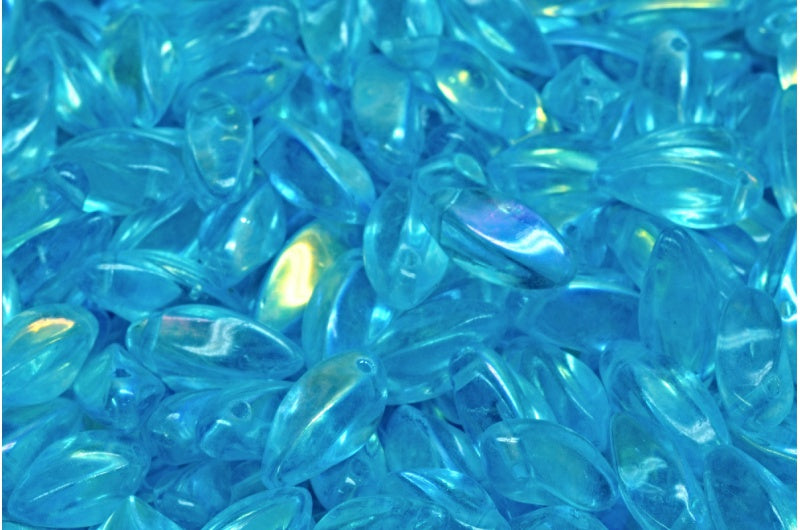 Twist Beads, Crystal Ab Light Aqua Blue (00030-28701-34308), Glass, Czech Republic